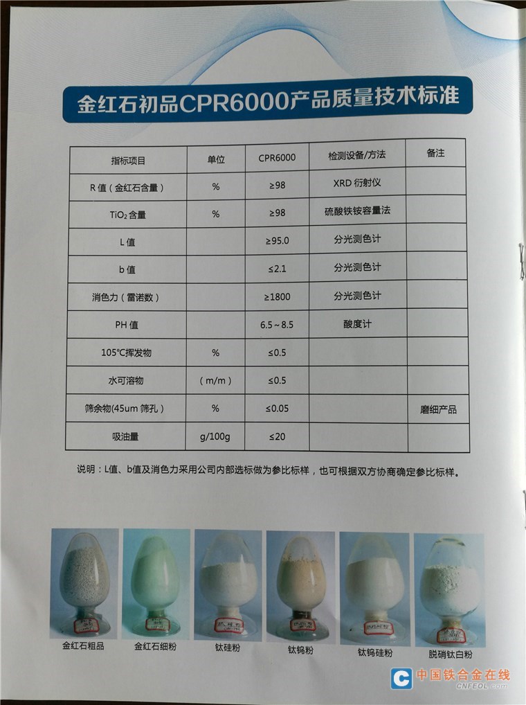 金红石 钛白粉 初品 CPR6000 攀枝花 兴中 钛业