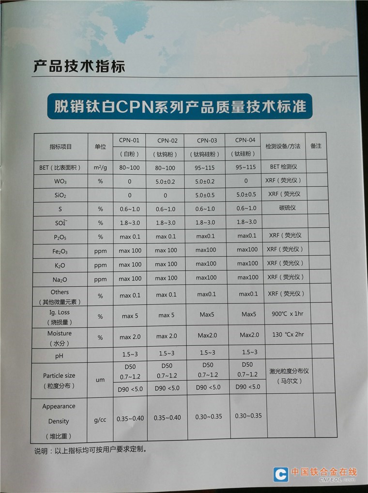攀钛牌 脱硝 钛白粉 攀枝花 兴中 钛业